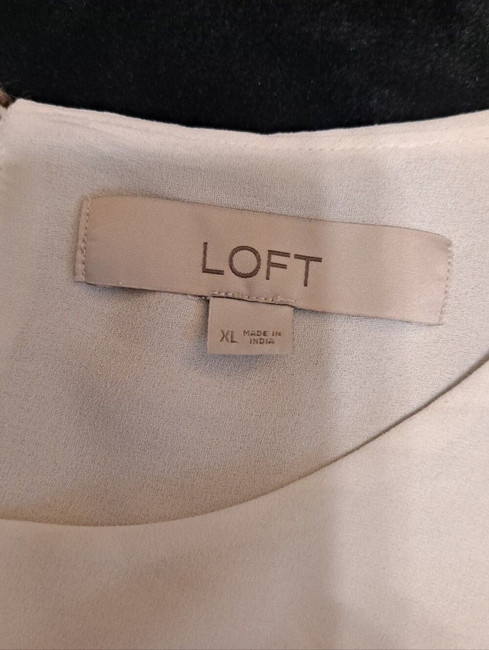 Loft Women’s Cream Lace-Yoke Blouse - Elegant Long Sleeve Top Sz XL - Picture 5 of 7
